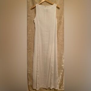 Giorgio Armani White linen like long dress